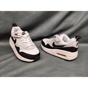 Nike Boys Air Max 1 Easyon (PS) Sneakers White Black Size 13c NEW NO BOX!